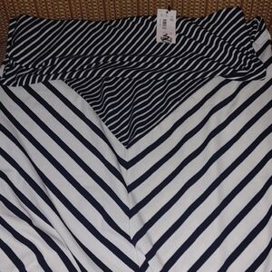 The Limited Navy and White Striped Skirt